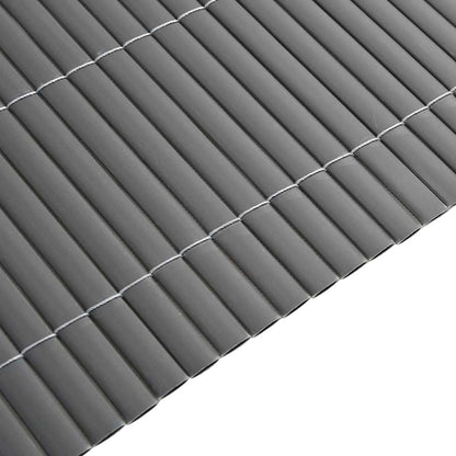 Tuinhek Dubbelzijdig Grijs 1,8x5 m PVC