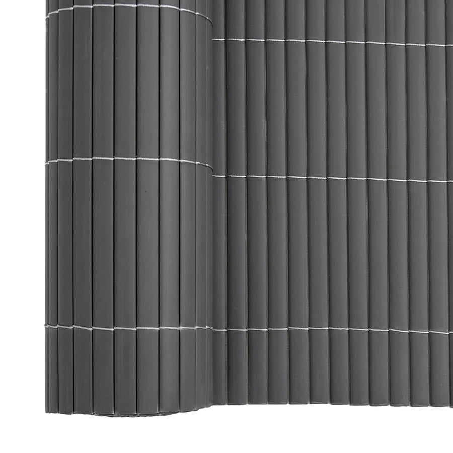 Tuinhek Dubbelzijdig Grijs 1,8x5 m PVC