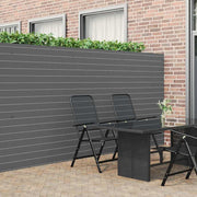 Tuinhek PVC 1.8x5 m grijs dubbelzijdig