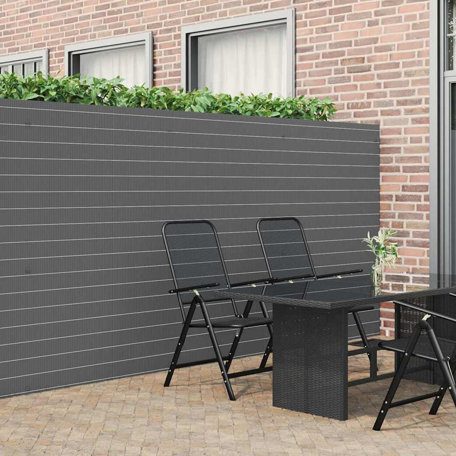 Tuinhek Dubbelzijdig Grijs 1,8x5 m PVC