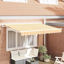 Inklapbaar Zonnescherm En 250 X 200 Cm Geel En Wit (Wit Frame) 2,5 x 2 m Handmatig