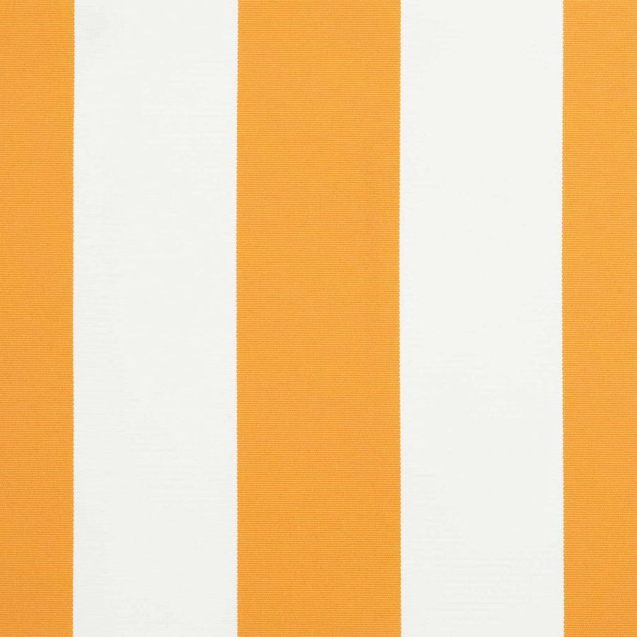 Inklapbaar Zonnescherm En 250 X 200 Cm Geel En Wit (Wit Frame) 2,5 x 2 m Handmatig