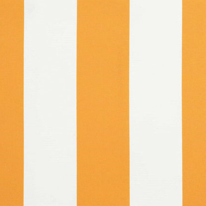 Inklapbaar Zonnescherm En 250 X 200 Cm Geel En Wit (Wit Frame) 2,5 x 2 m Elektrisch