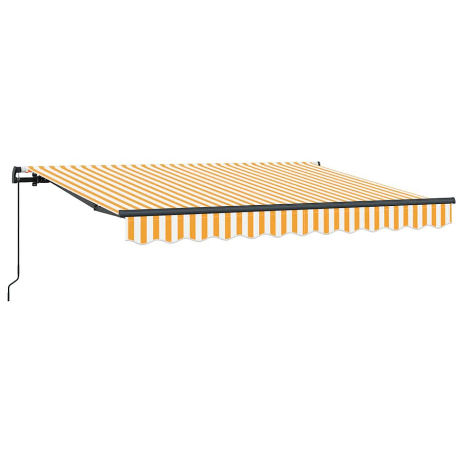 Inklapbaar Zonnescherm En 250 X 200 Cm 2.5 x 2 m Geel en wit (anthraciet frame) Handmatig