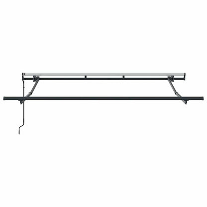 Inklapbaar Zonnescherm 250 X 200 Cm Stof 2,5 x 2 m Geel en wit (anthraciet frame) Elektrisch