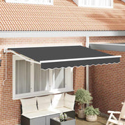 Retractable Awning Anthracite 250 x 200 cm Aluminum and Fabric
