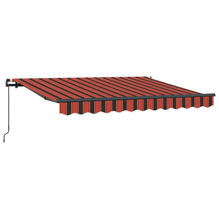 Inklapbaar Zonnescherm Multikleur 250 X 200 Cm Oranje En Zwart (Anthraciet Frame) 2.5 x 2 m