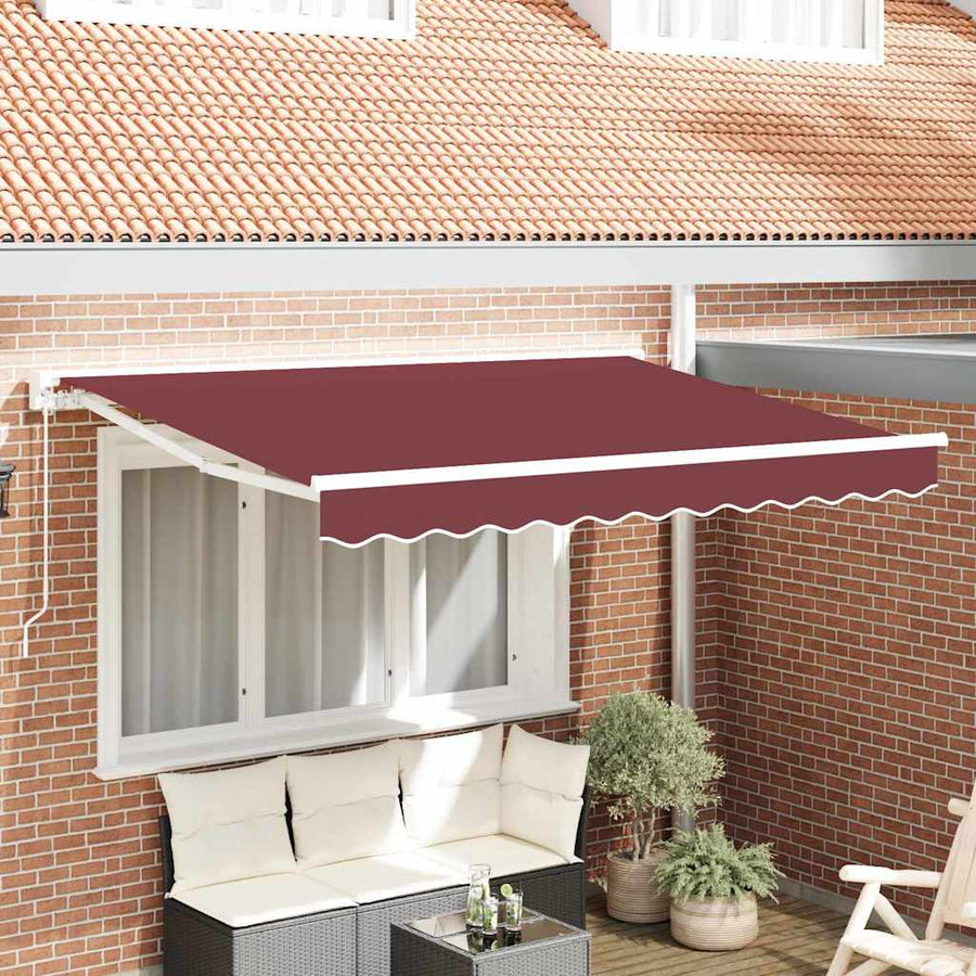 Zijde Frame Bordeauxrood 250 x 200 cm Polyester met PU-coating