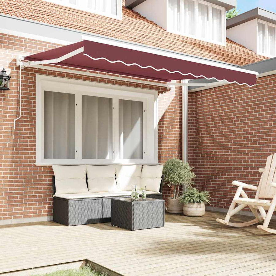 Zijde Frame Bordeauxrood 250 x 200 cm Polyester met PU-coating
