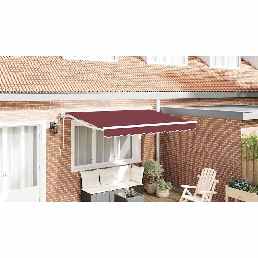 Zijde Frame Bordeauxrood 250 x 200 cm Polyester met PU-coating