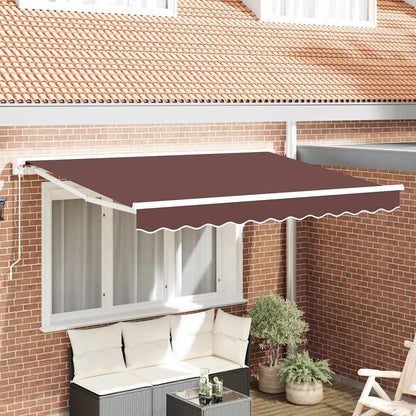 Zijde Frame Bruin 250 x 200 cm Polyester met PU-coating