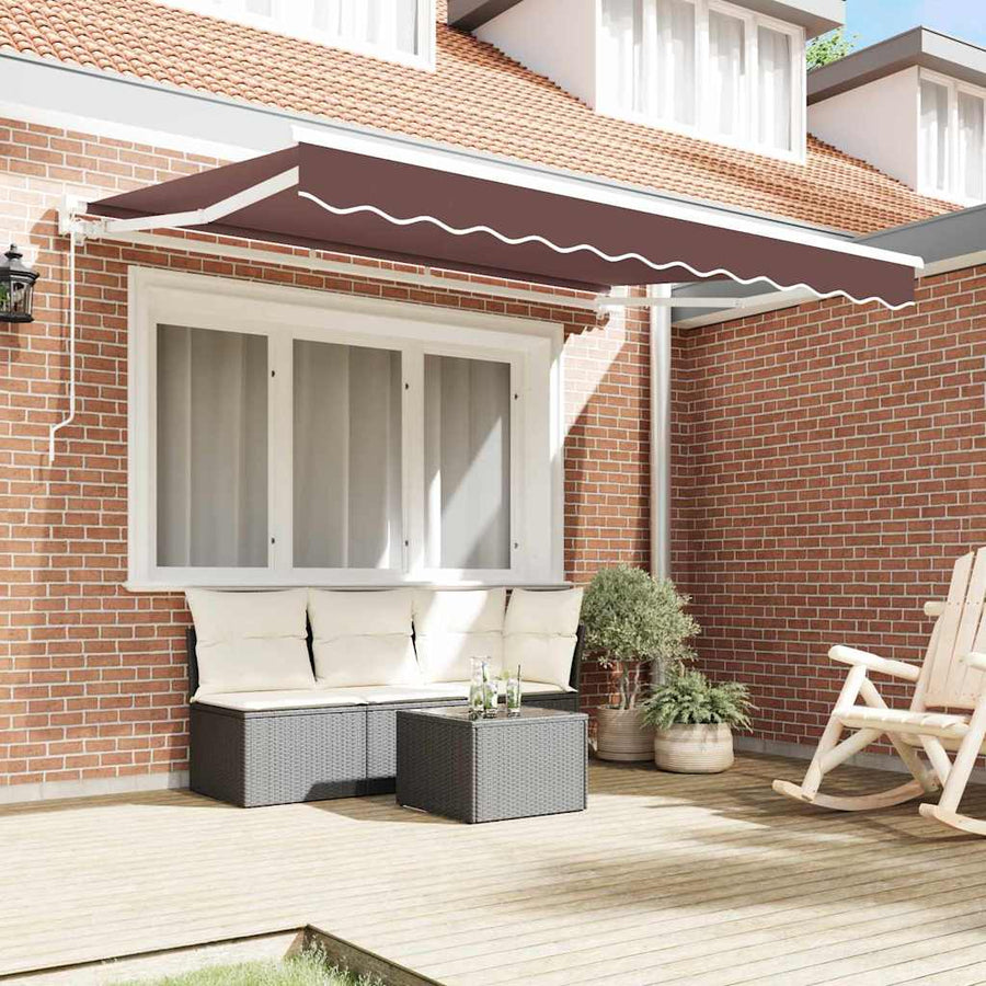 Zijde Frame Bruin 250 x 200 cm Polyester met PU-coating