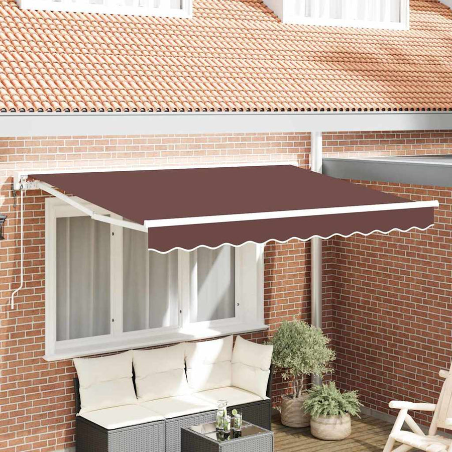 Zijde Frame Bruin 250 x 200 cm Polyester met PU-coating