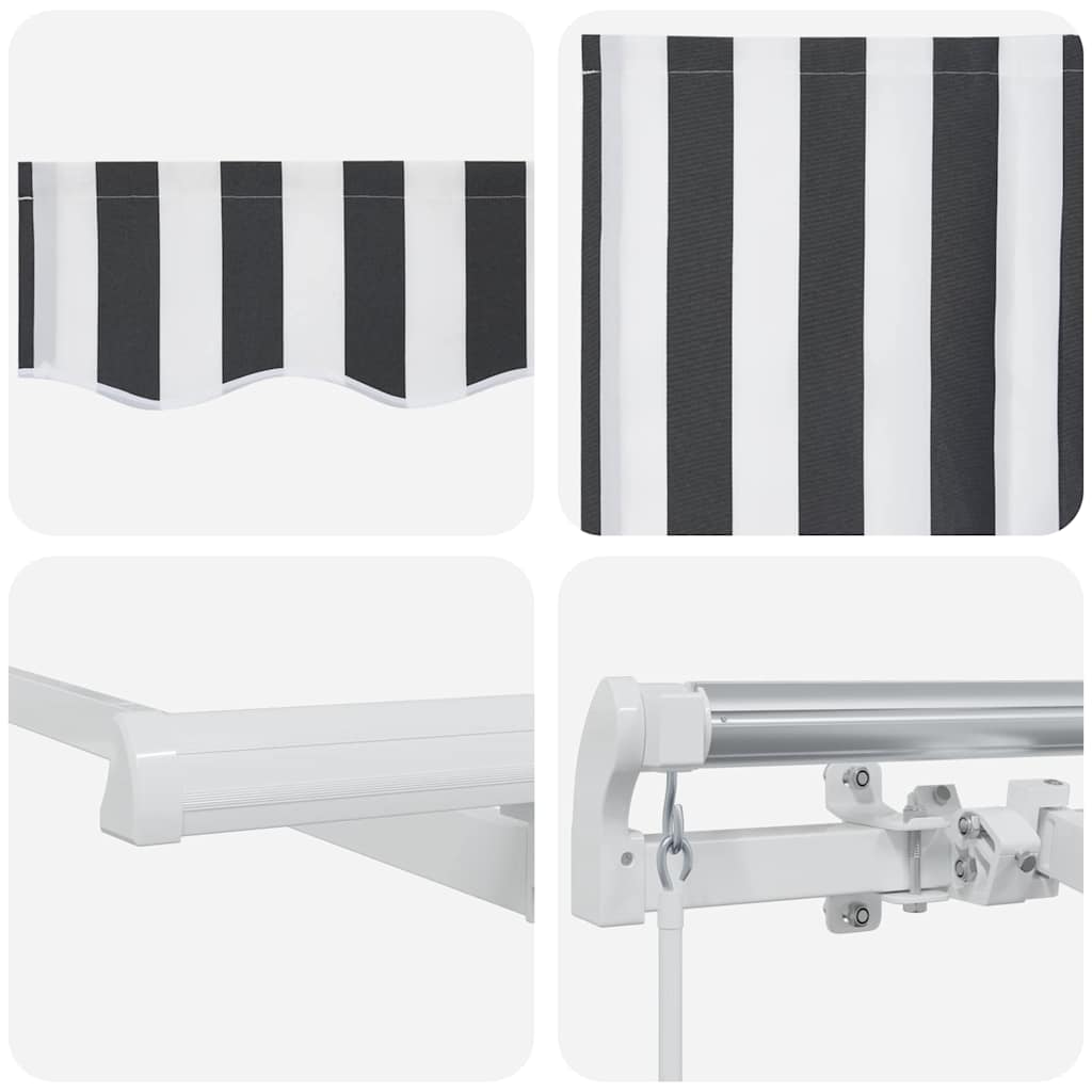 Inklapbaar Zonnescherm Antraciet en Wit