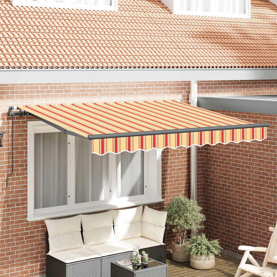 Inklapbaar Zonnescherm Geel en Oranje 250 x 200 cm Stof