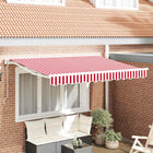 Zijde Frame Rood en Wit 250 x 200 cm Polyester met PU-coating