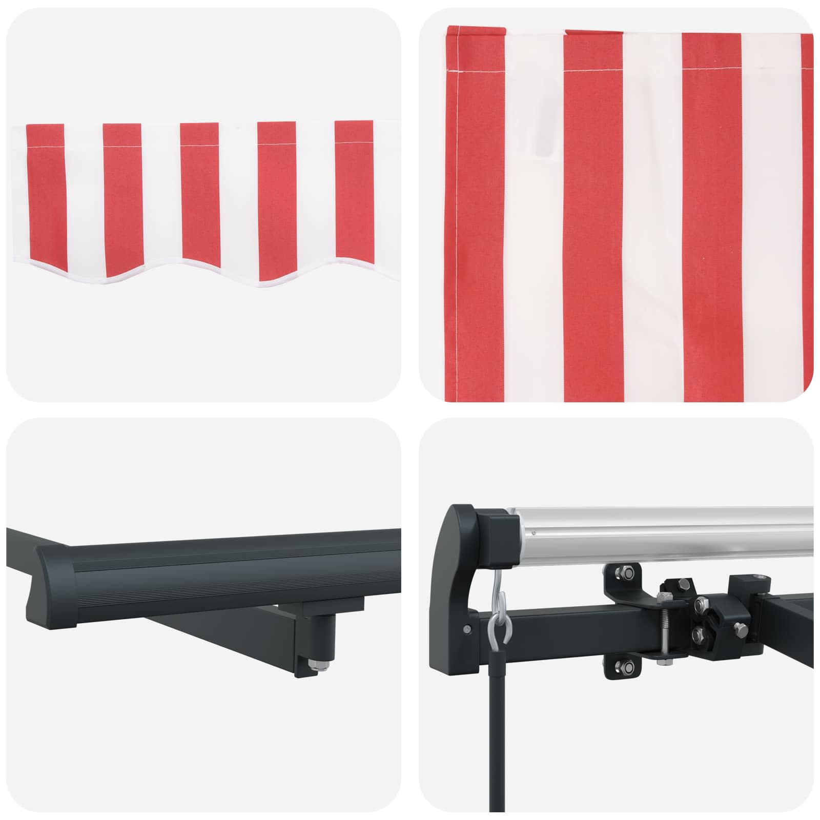 Inklapbaar Zonnescherm Rood 250 x 200 cm Stof