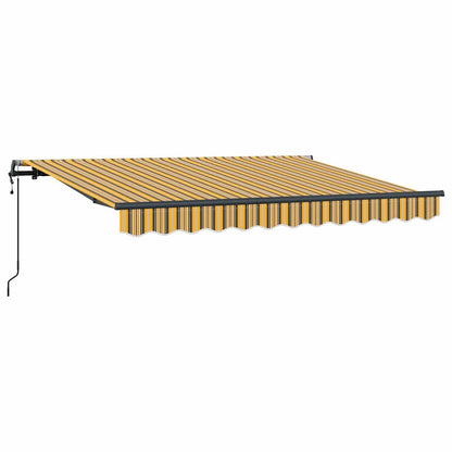 Inklapbaar Zonnescherm Multicolor Streep 250 X 200 Cm Geel En Grijs (Anthraciet Frame) 2.5 x 2 m
