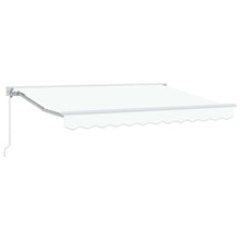 Inklapbaar Zonnescherm 250X200 Cm Stof Wit 2.5 x 2 m