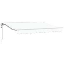 Inklapbaar Zonnescherm 250X200 Cm Stof Wit 2.5 x 2 m