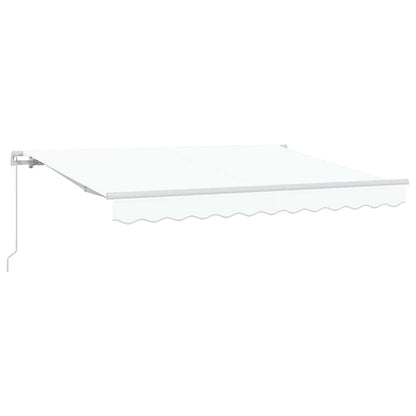Inklapbaar Zonnescherm Wit 250 X 200 Cm Polyester En Aluminium Wit (Wit Frame) 2.5 x 2 m
