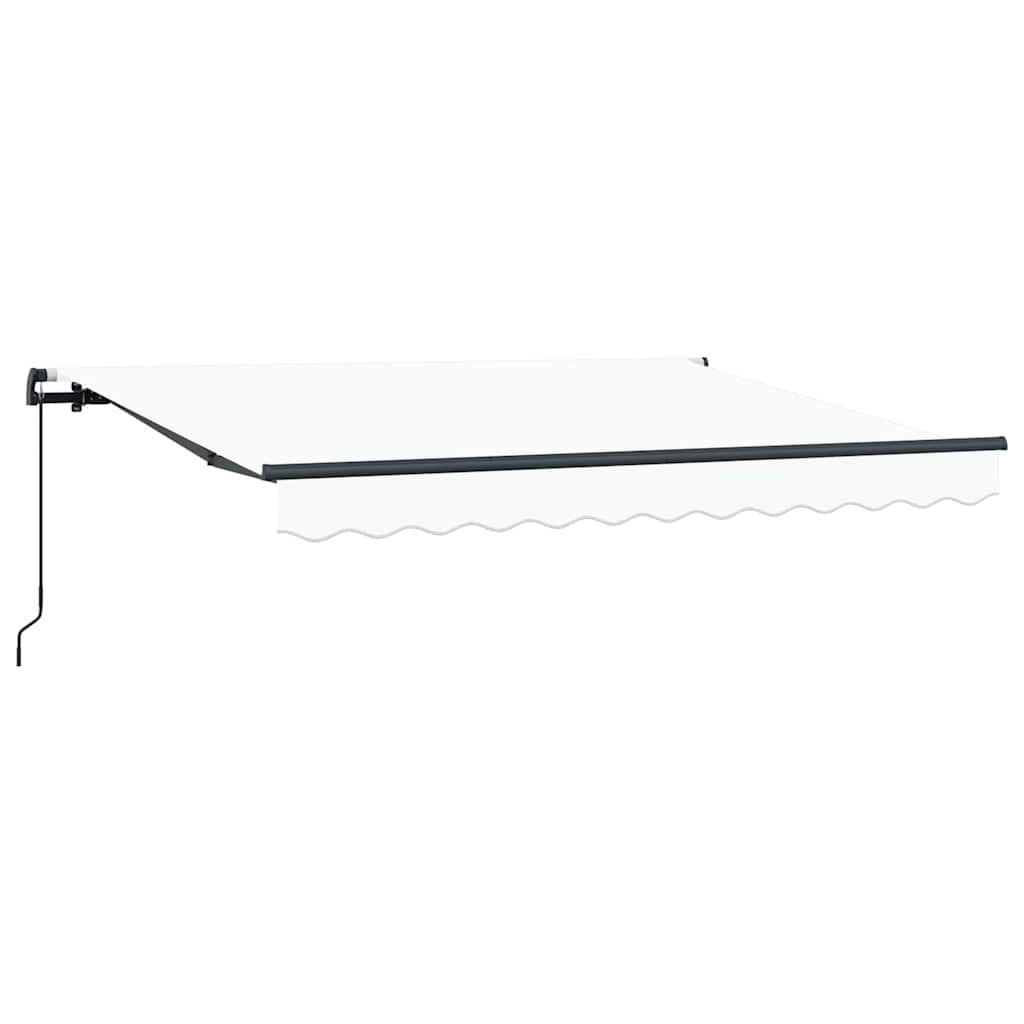 Inklapbaar Zonnescherm Wit 250 X 200 Cm Polyester En Aluminium Wit (Anthraciet Frame) 2.5 x 2 m