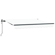 Inklapbaar Zonnescherm Wit 250 X 200 Cm Polyester En Aluminium Wit (Anthraciet Frame) 2.5 x 2 m