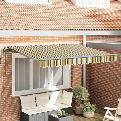 Inklapbaar Zonnescherm En 250 X 200 Cm Groen En Geel (Anthraciet Frame) 2.5 x 2 m