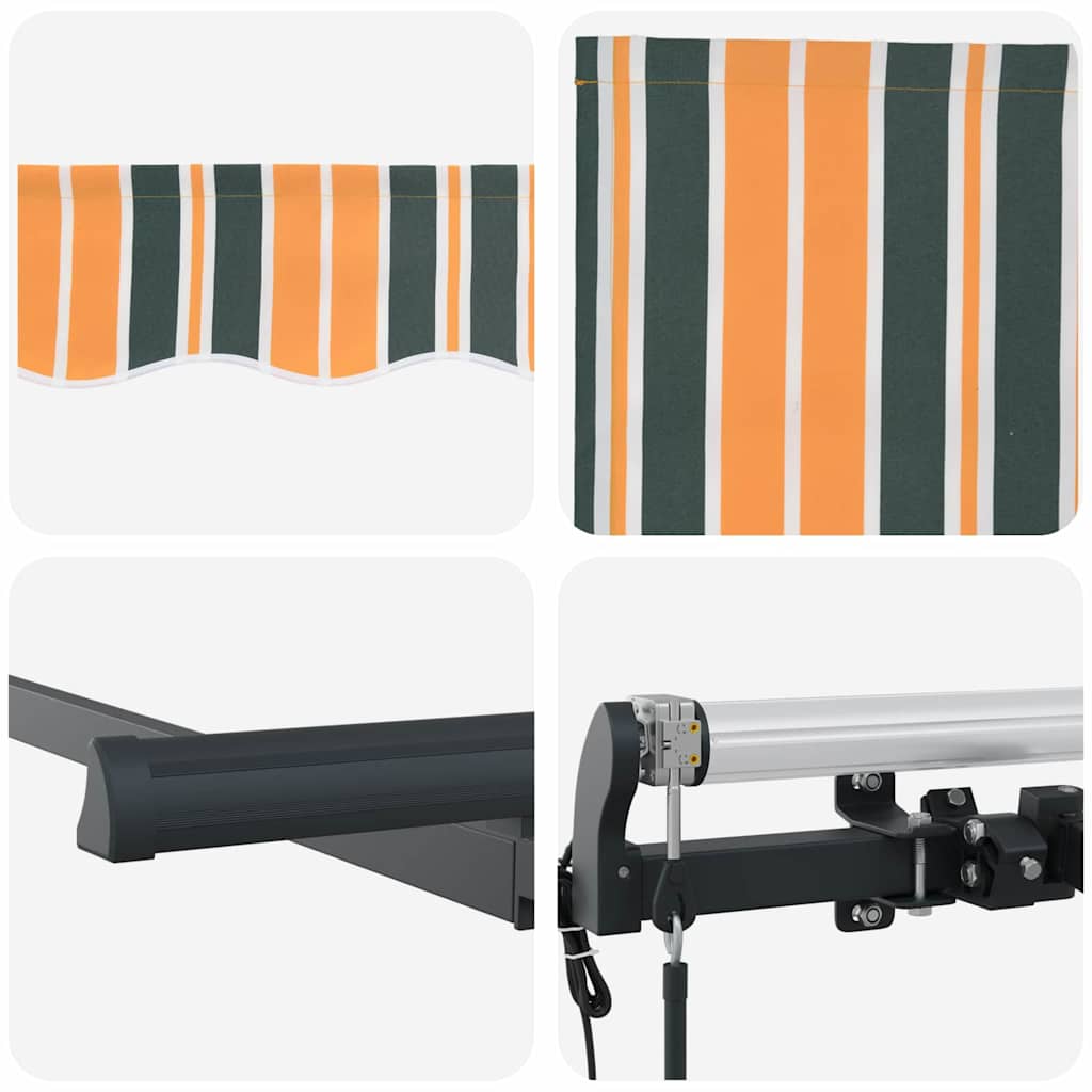 Inklapbaar Zonnescherm En 250 X 200 Cm Groen En Geel (Anthraciet Frame) 2.5 x 2 m