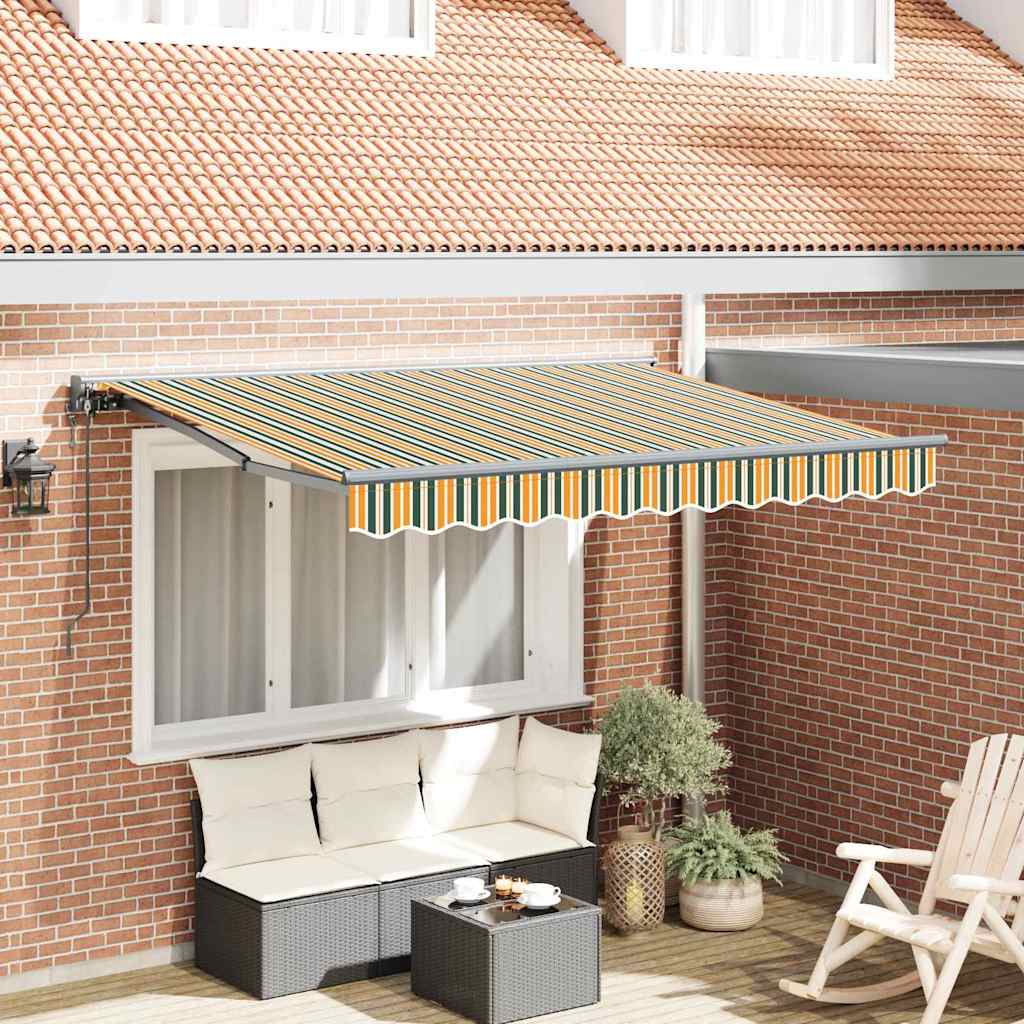 Inklapbaar Zonnescherm En 250 X 200 Cm Groen En Geel (Anthraciet Frame) 2.5 x 2 m
