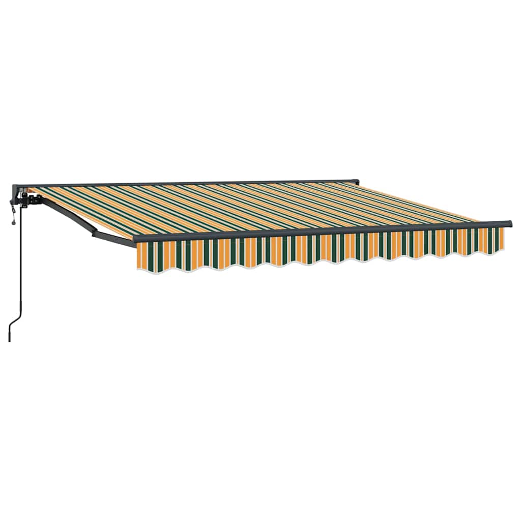 Inklapbaar Zonnescherm En 250 X 200 Cm Groen En Geel (Anthraciet Frame) 2.5 x 2 m