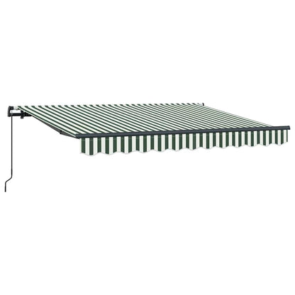 Inklapbaar Zonnescherm En 250 X 200 Cm Groen En Wit (Anthraciet Frame) 2.5 x 2 m