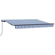 Inklapbaar Zonnescherm Blauw en Wit 300 x 200 cm