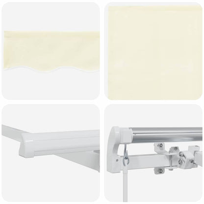 Inklapbaar Zonnescherm Crème en Wit 3 x 2 m