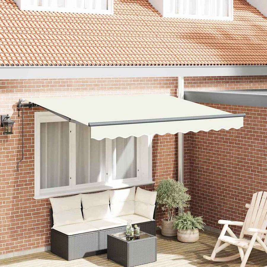 Inklapbaar Zonnescherm Crème en Antraciet 3 x 2 m