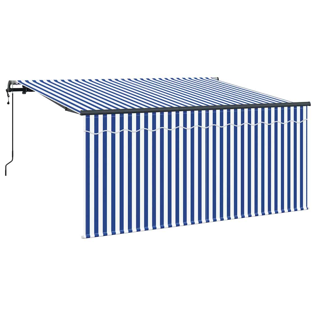 Inklapbaar Zonnescherm Blauw en wit 300 x 200 cm Stof