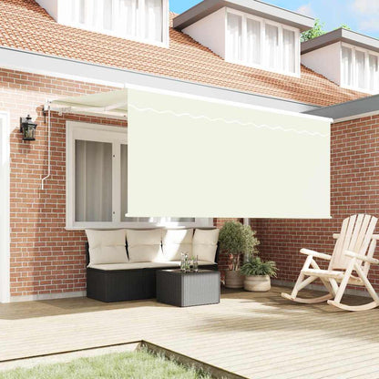 Inklapbaar Zonnescherm Crème Wit Bruin 300 x 200 cm