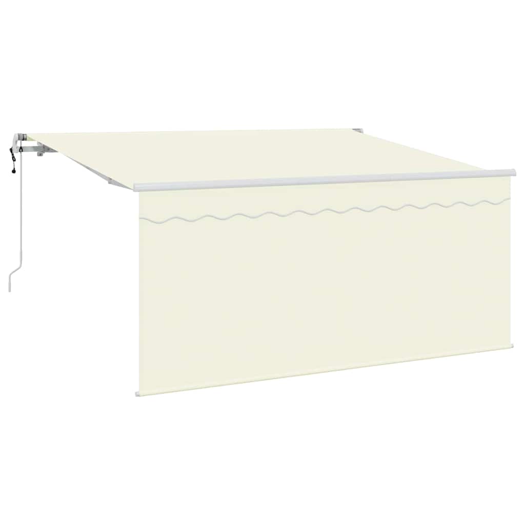 Inklapbaar Zonnescherm Crème Wit Bruin 300 x 200 cm