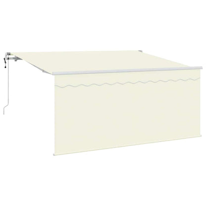 Inklapbaar Zonnescherm Crème Wit Bruin 300 x 200 cm