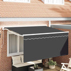 Foldable Awning Striped Anthracite 300 x 200 cm Fabric