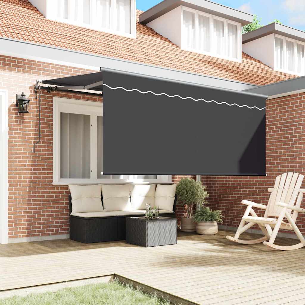 Inklapbaar Zonnescherm Antraciet 300 x 200 cm Stof