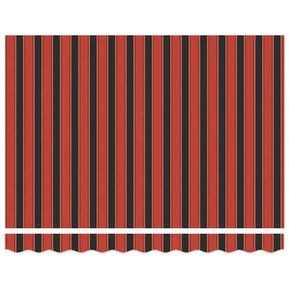 Inklapbaar Zonnescherm Multicolor Streep 300X200 Cm Stof Oranje En Zwart 3 x 2 m