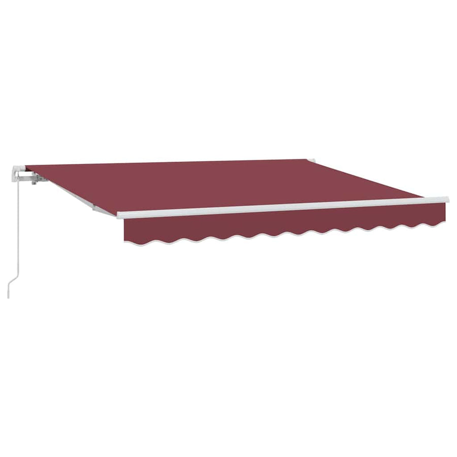 Inklapbaar Zonnescherm Bordeauxrood 300 X 200 Cm Bordeaux (Wit Frame) 3 x 2 m