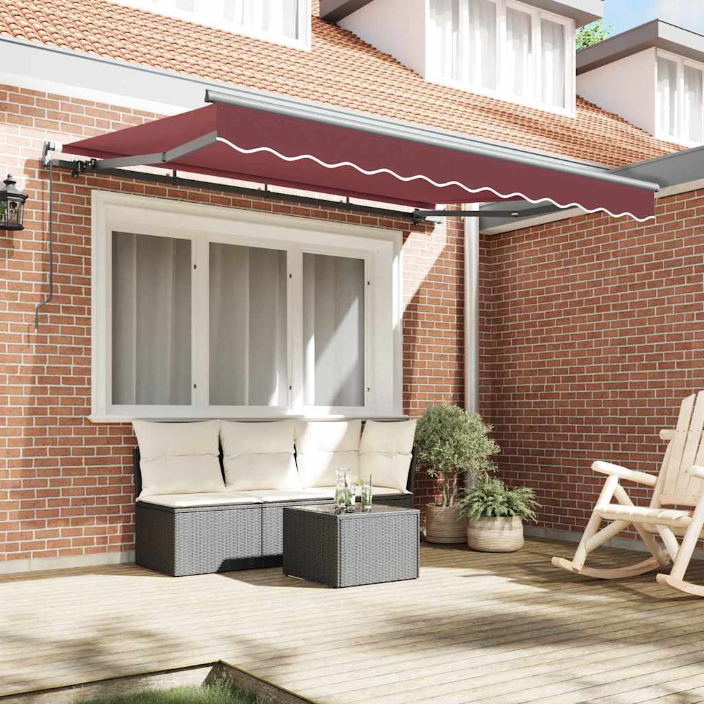 Inklapbaar Zonnescherm Bordeauxrood 300 X 200 Cm Bordeaux (Anthraciet Frame) 3 x 2 m
