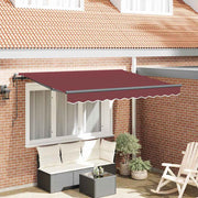 Retractable Awning Bordeaux Red 300 X 200 Cm Bordeaux (Anthracite Frame) 3 x 2 m