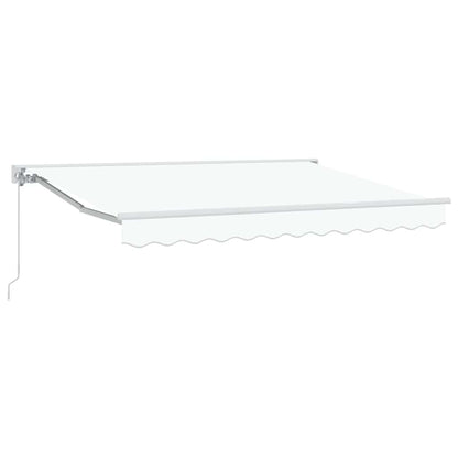 Inklapbaar Zonnescherm 300X200 Cm Stof Wit 3 x 2 m
