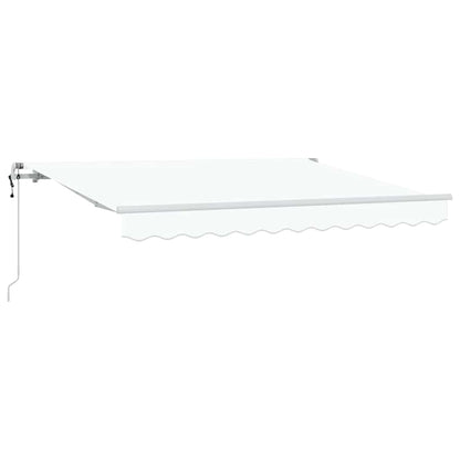 Inklapbaar Zonnescherm Wit 300 X 200 Cm Polyester En Aluminium Wit (Wit Frame) 3 x 2 m