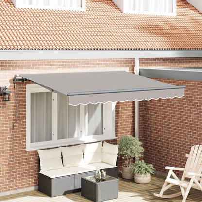 Inklapbaar Zonnescherm Lichtgrijs 300 X 200 Cm Lichtgrijs (Anthraciet Frame) 3 x 2 m