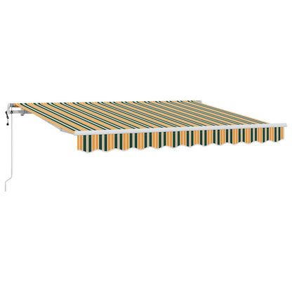 Inklapbaar Zonnescherm En 300 X 200 Cm Groen En Geel (Wit Frame) 3 x 2 m
