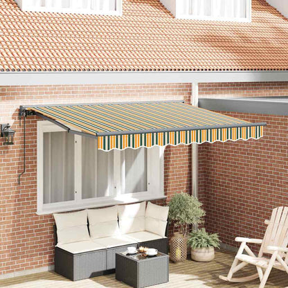 Inklapbaar Zonnescherm En 300 X 200 Cm Groen En Geel (Anthraciet Frame) 3 x 2 m
